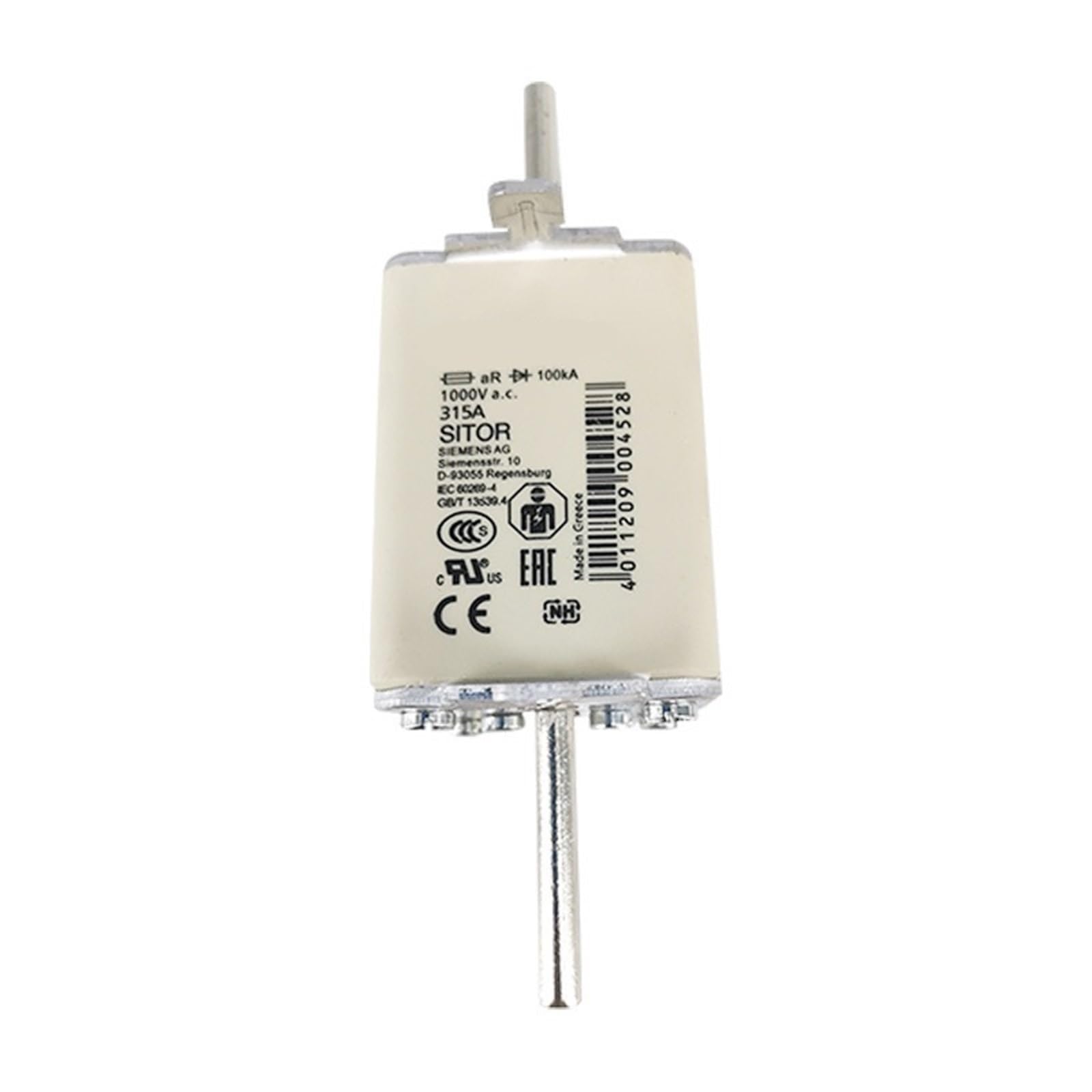 Fusible haute tension rapide 3NA6260 protection thermique maximale 3NA6260-4