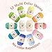 12pcs Yarns for Crocheting, 12 Colors Starter Acrylic Crochet Yarn Bundle 4 Ply for Adult Child Knitting Crochet Crafts (12 x 15g)