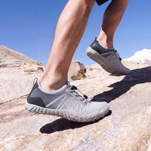 Image of Hike Barefoot Water Shoes for Women Men Footwear, Quick Dry Wide Toe Box Pro Beach Swim Athletic Sports Shoes, Non-Slip Lightweight Aqua Shoe for Pool Hiking Walking Kayaking Diving Surfing