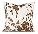 N/ A - Federa per cuscino in pelle bovina, 18 x 18 cm