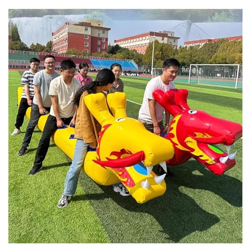Barco dragón Hinchable, Barco Inflable del dragón de 2 Piezas for la construcción Equipos Familiares Juegos Interiores al Aire Libre con Bomba