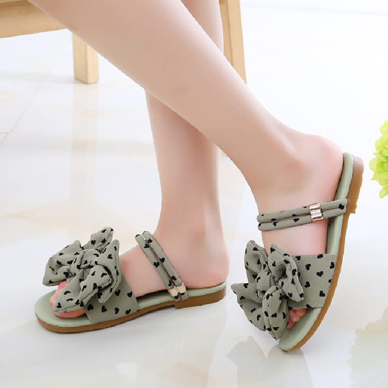 Fashion Slipper Girls Bow Sandals Children's Flat Soft Sole Outdoor Sandals2