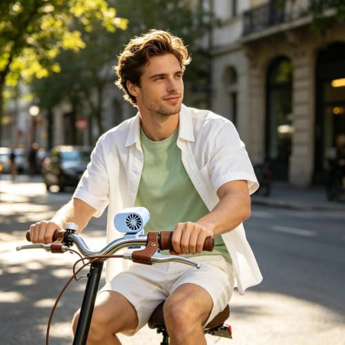 Ventilador de cuello recargable para combatir el calor de forma portátil 6