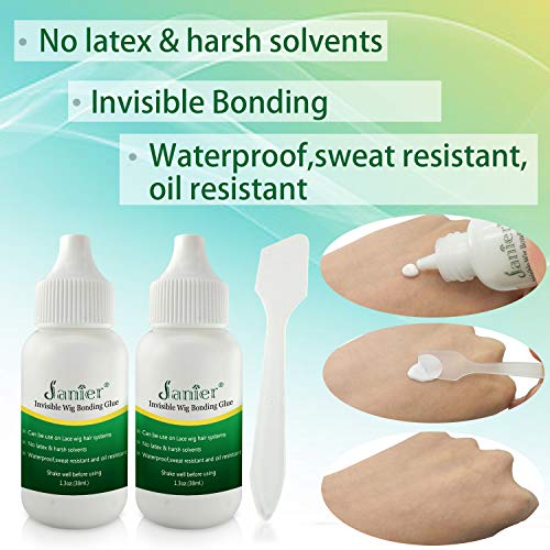 image for Janier Wig Glue,Invisible Wig Bonding Glue,Lace Wig Glue,Hair Replacem