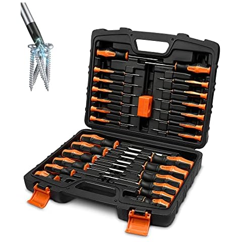 ENGINDOT 27Pcs Magnetic Screwdriver Set,with Storage Case and Magnetizer,Slotted/Phillips/Torx/Precision Screwdrive for Household Repair Cover