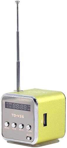 Miniatura 6 de Eboxer - Mini altavoz portátil con reproductor de música, radio FM, altavoz estéreo, soporte para tarjeta TF y disco U, diseño breve, mini altavoz