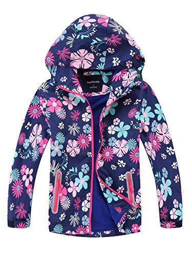 LAUSONS Regenjas voor meisjes, waterdicht, winddicht, gevoerde overgangsjas