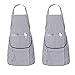WORK IDEA 2 Pezzi Grembiule a righe Cucina da Cucina Chef BBQ Barista Grembiule da Barbecue Regolabile per Donna e Uomo con Tasche