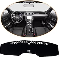 Vista 1 de Funda protectora para salpicadero de automóvil para Ford Mustang 2015-2021 (alfombra premium, negro)