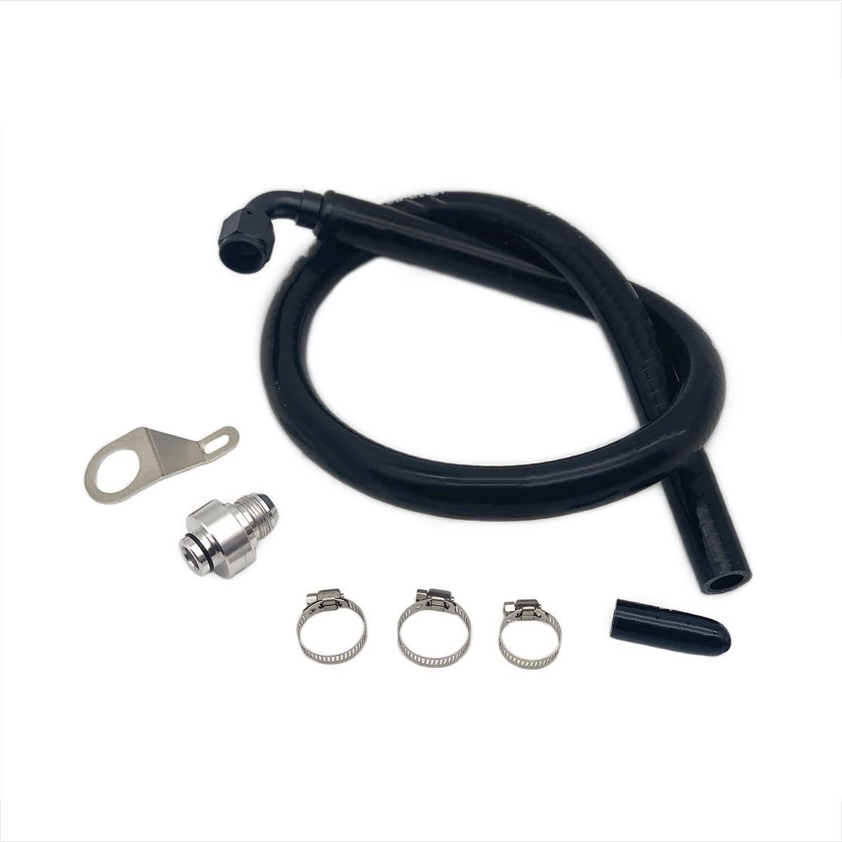 Auto Aspirazione Aria Per Fiat Per Tipo T-Jet/Per Grande Per Punto T-Jet 120 Sfiato Olio Aspirazione Motore Elimina Kit Modificato Tubo Flessibile(Nero)