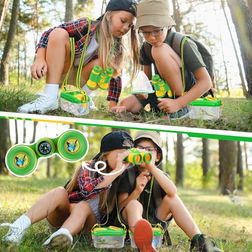 2Sets Bug Catcher for Kids - Sturdy Bugs Catching Kit Gifts with Binoculars Butterfly Net Collector Insect Catcher Tweezer, Bug Habitat Outdoor Explorer Kit for 3 4 5 6 7 8 Children - Thumbnail 5