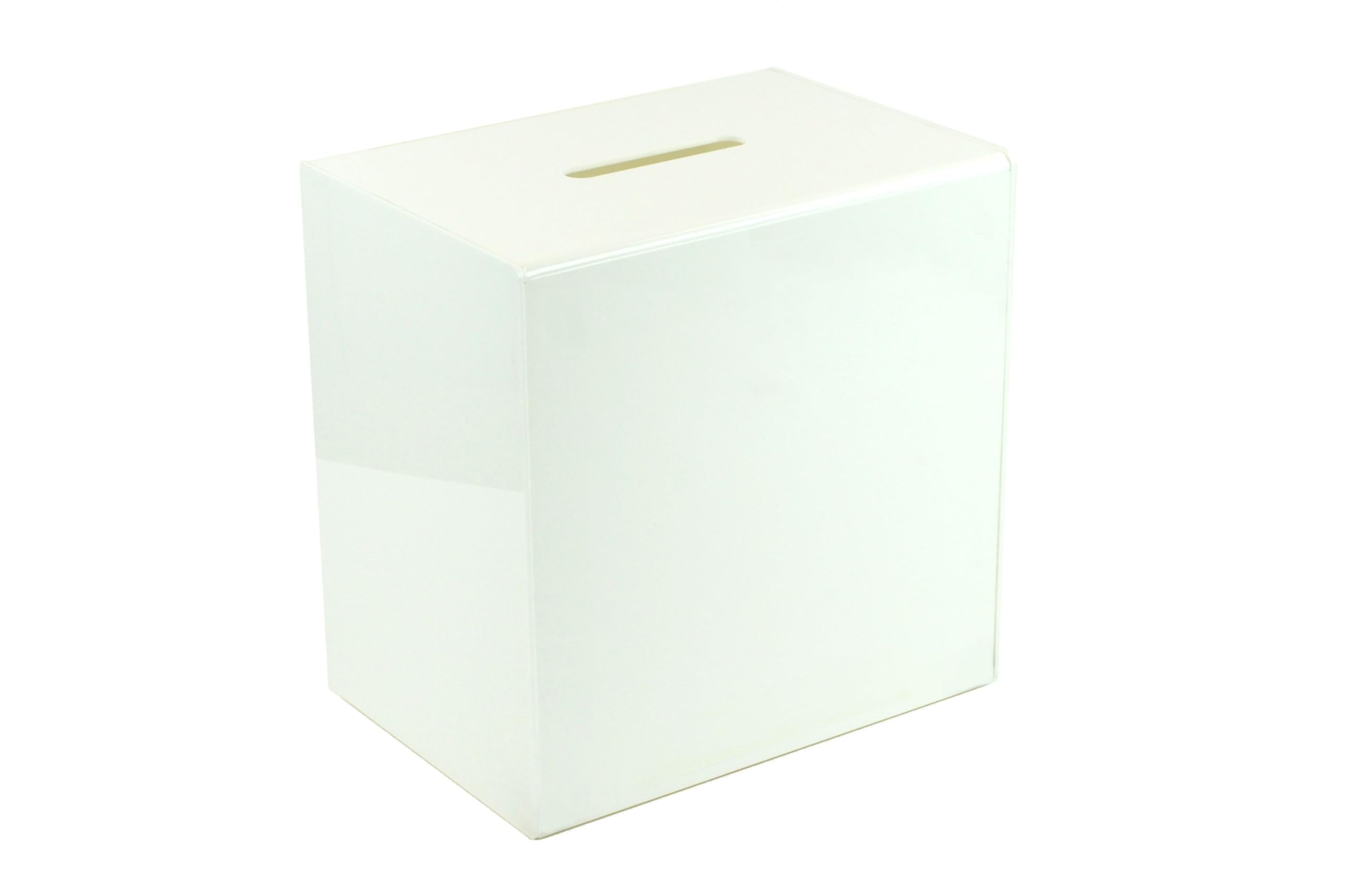 Pos Display Shop White Lockable Acrylic Suggestion Comments Ballot Feedback Letter Box Collection Box Bb0020