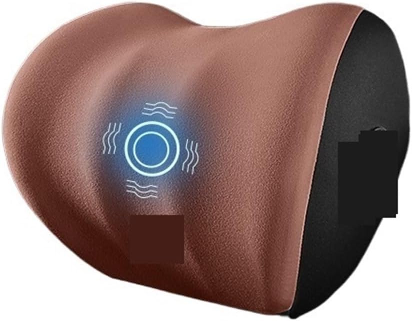 Car Headrest Car Neck Massage Pillow Lumbar Support Cushion Fit for Seat Travel Relax Head Waist Support Accessories Universal Headrest Comfortable (Color : Gray)