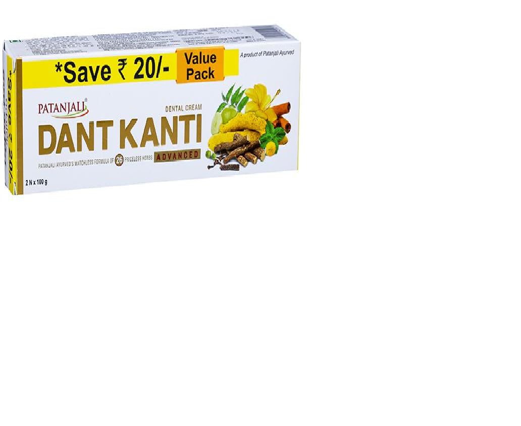 Patanjali Dant Kanti Advance Value Pack Healthy Teeth Toothpaste-200G(100Gx2) (B0CCZKZ8C4) Amazon Price History, Amazon Price Tracker