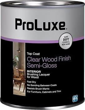 ProLuxe PLX011/04 Lacquer, Semi-Gloss, Liquid, Clear, 1 qt