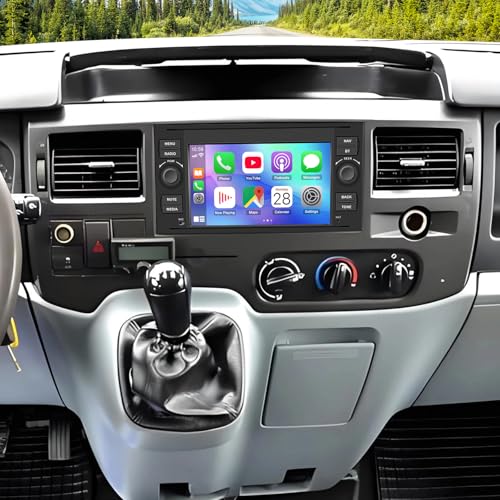 2+64G Android 13 Auto Radio Coche con CarPlay y Android Auto para Ford Transit MK7 2006-2011, Pantalla táctil de 7 Pulgadas Autoradio Reproductor con GPS Navegación Mirror Link FM SWC Bluetooth WiFi