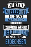  Ich sehe vielleicht so aus als ob ich dir zuhören würde aber in Wirklichkeit denke ich an Eidechsen: Notizbuch mit 110 linierten Seiten, als Geschenk, aber auch als Dekoration anwendbar.
