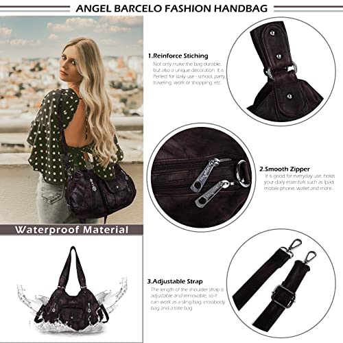 Angel Kiss Purses And Handbags For Women Large Tote Bag Soft Pu Leather Multi-Pocket Hobo Shoulder Bags #TOP3