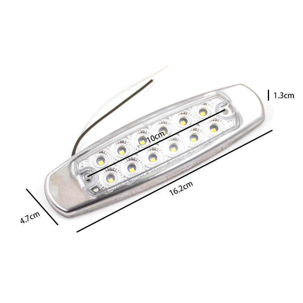 10X 12V-24V LED 12LED Boczne Światło Obrysowe Samochodu