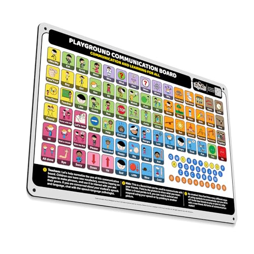 Weather-Proof Aluminum School Playground Communication Board for Autism - Outdoor Inclusive Communication Aid, Lightweight & Durable for Autism & Inclusive Play