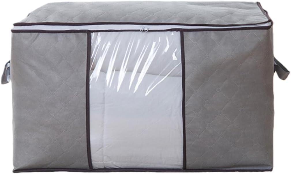 1-Pack Large Storage Bag, Foldable Closet Organizer, Grey, 23x16x14in