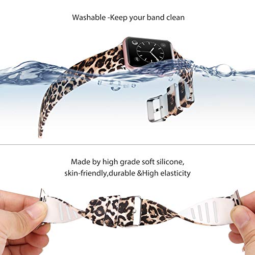 Lwsengme Compatible With Apple Watch Band 38Mm 40Mm 42Mm 44Mm, Soft Silicone Replacment Sport Bands Compatible With Iwatch Series 5,Series 4,Series 3,Series 2,Series 1 (Flower-6, 42Mm/44Mm) #TOP2