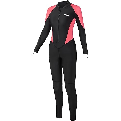 Diving Skin Thin Wetsuit, Full Body Womens Mens and Youth Rash Guard Dry Wet Suits Swimsuit - Cold UV Sunsuit for Surfing Swimming Snorkeling Kayaking Scuba Water Sport
