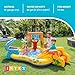 Intex Inflatable Dinosaur Play Center Outdoor Playhouse Inflatable Water Park with Kid Pool Slide, Water Sprayer, Waterfall, and 6 Balls, Multicolor