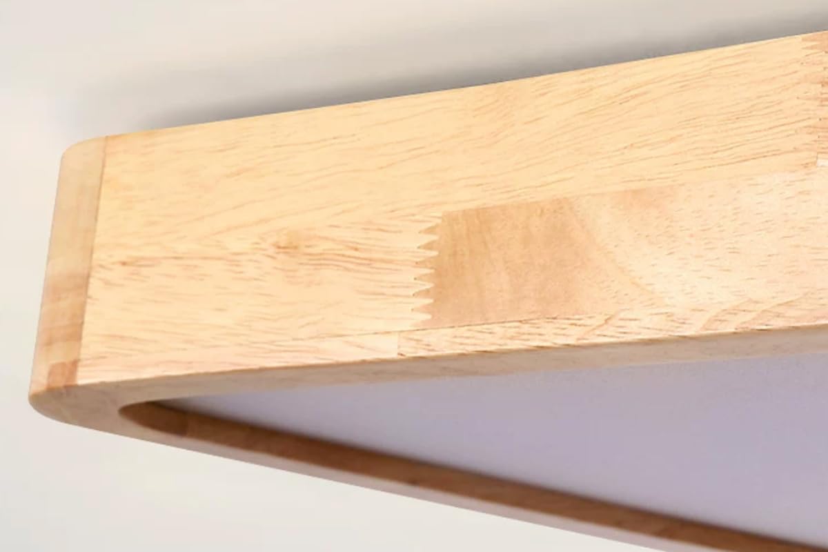 Dimmerabile plafoniera minimalista LED lampada da soggiorno in legno moderna lampadario rettangolare ultrapiatta pannello acrilico plafoniera con telecomando per camera da letto ufficio studio 90x60cm