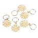 KeyZone 50 Pieces Gold Shell Leaves Star Conch Snowflake Pendant Charms Rings Set Hair Clip Headband Accessories