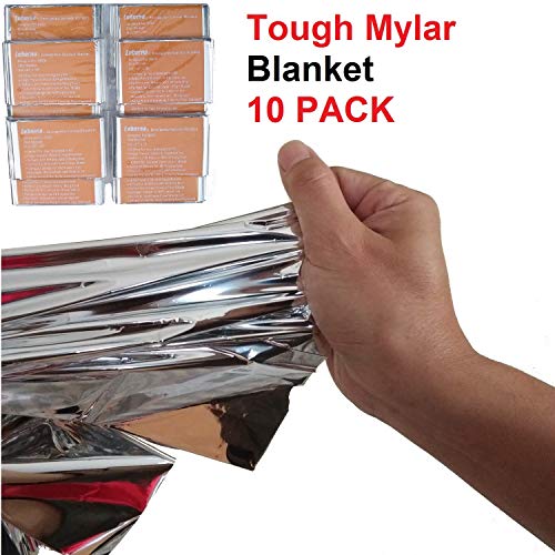 Leberna Emergency Blanket Survival Gear | Foil Mylar Thermal Blankets 59" x 87"