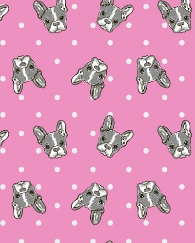 Dotted Grid: Cute Dog Face French Bulldog Notebook Dotted Grid 100 pages (8 x 10 inches)
