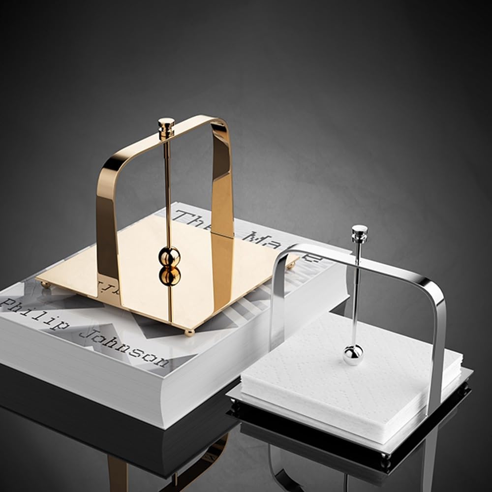 Servilleteros de Mesa, de Metal, for Cocina, Planos, de Acero Inoxidable, Decorativos for el hogar y el Hotel.(Rose Gold)