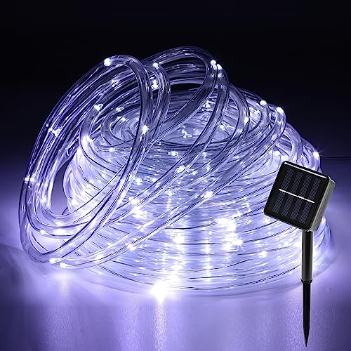 Tube lumineux extérieur solaire IP65 étanche 100 LED blanc pour décoration