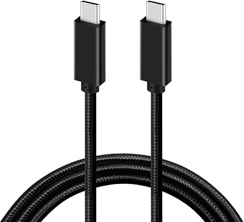 Miniatura 3 de BoxWave Cable compatible con GameSir X2 (versión Bluetooth), cable PD DirectSync (3 pies), USB-C a USB-C (100 W), cable trenzado tipo C de carga y
