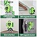 16 Line Laser Level 360 Self Leveling, 4x360°Professional 4D Green Cross Line laser Level with 2 Batteries,for Construction and Picture Hanging, Horizontal Line leveler Tool (Green)