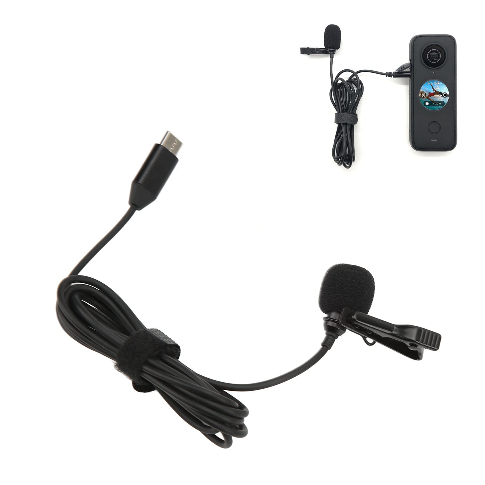 Microphone Mini USB-C Plug & Play Omnidirectionnel - Pour Téléphones Android Avec Port USB-C - Sensibilité -22dB, Fréquence 50-16000Hz