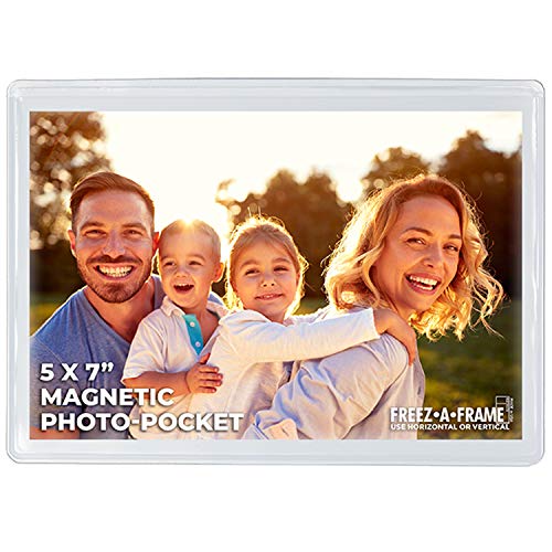 Freez-A-Frame Clear Magnetic Picture Frames For Refrigerator School Locker, Or Any Magnetic Surface 16 Pack Holds (2) 5 X 7 (4) 4 X 6 (10) 2.5 X 3.5 Exclusive Photo Pockets #TOP1