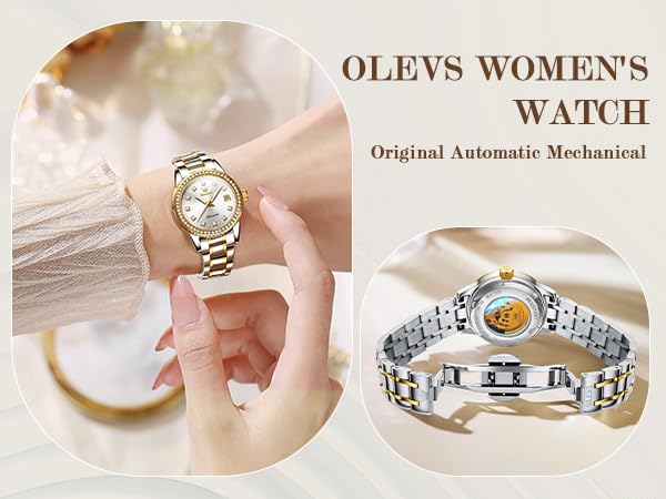 Image of OLEVS Watches for Women Automatic Luxury Waterproof Business No Battery
