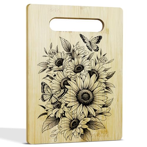 Comparison: Best Cutting Board Designs 8 Sunflower Butterfly Decor Cutting Board Kitchen Gifts for Women Men Birthday Gifts, House Warming Gifts New Home Spring Summer Kitchen Accessories Chopping Board Mother’s Day Gifts - Cutting Board 66