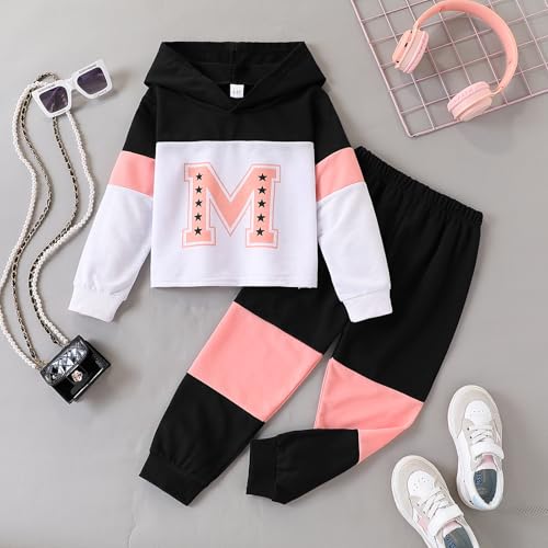 Image of Kid Toddler Girl Clothes - Tie Dye Hoodie Sweatshirt Girl Outfits Pullover Jogger Hooded Sweatpant Set