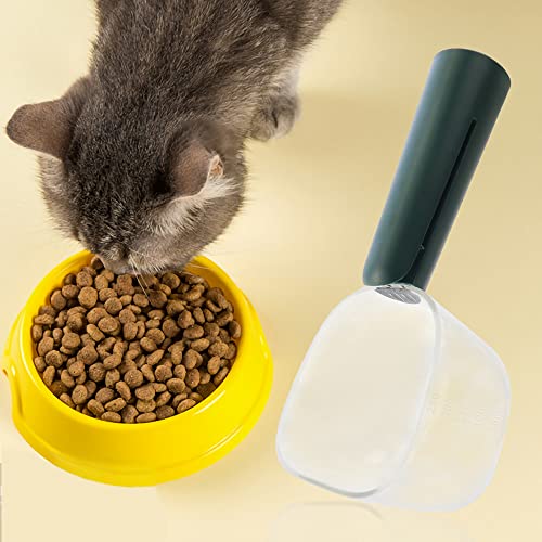 WYBG Plastic Pet Food Scoop Pet Food Feeding Scoop Multifunctional Measuring Food Scoop for Pets Puppy Dogs Cats Food Scoop Bag Clip Pet Food Snack Spoon with Handle Sealing Bag Clip