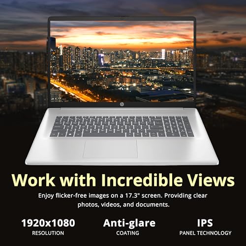 Image of HP 17.3 inch FHD IPS Business Laptop, Intel i5-1334U, 32GB RAM, 2.16TB Storage (2TB SSD+160GB Docking Station Set), Intel Iris Xe Graphics, Numeric Keypad, 720p HD Camera, Wi-Fi 6, Win 11 Pro, Silver