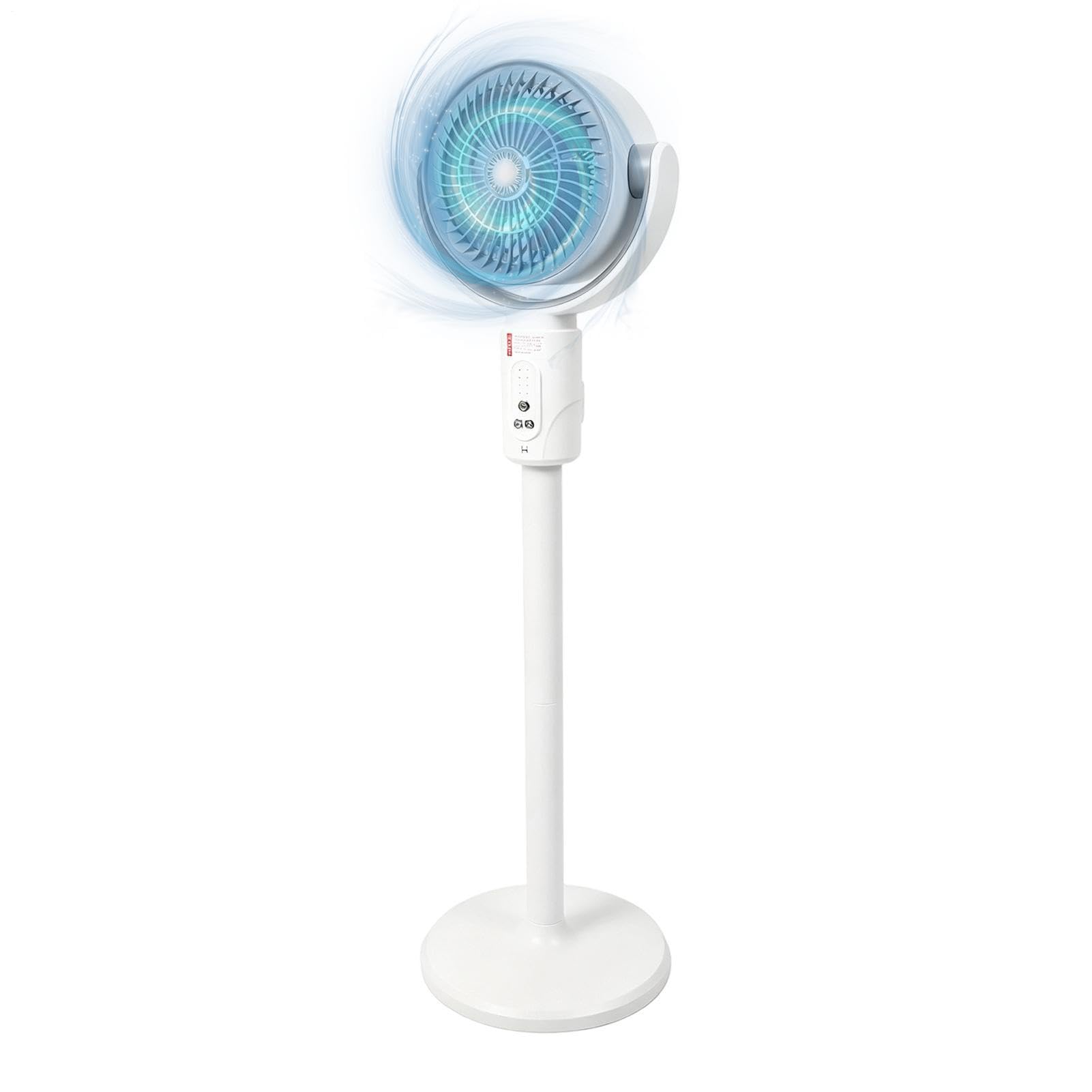 Ventilatore a Oscillazione Basso Livello di Suono Regolabile In Altezza | Ventilatore oscillante ricaricabile ideale per uomini, donne, adulti, comodino, casa, ufficio e campeggio