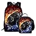 chaqlin Children Sac à dos d'école avec sac à déjeuner isotherme Motif hockey sur glace Multicolore Ice Hockey-3(2pcs/Set) taille unique