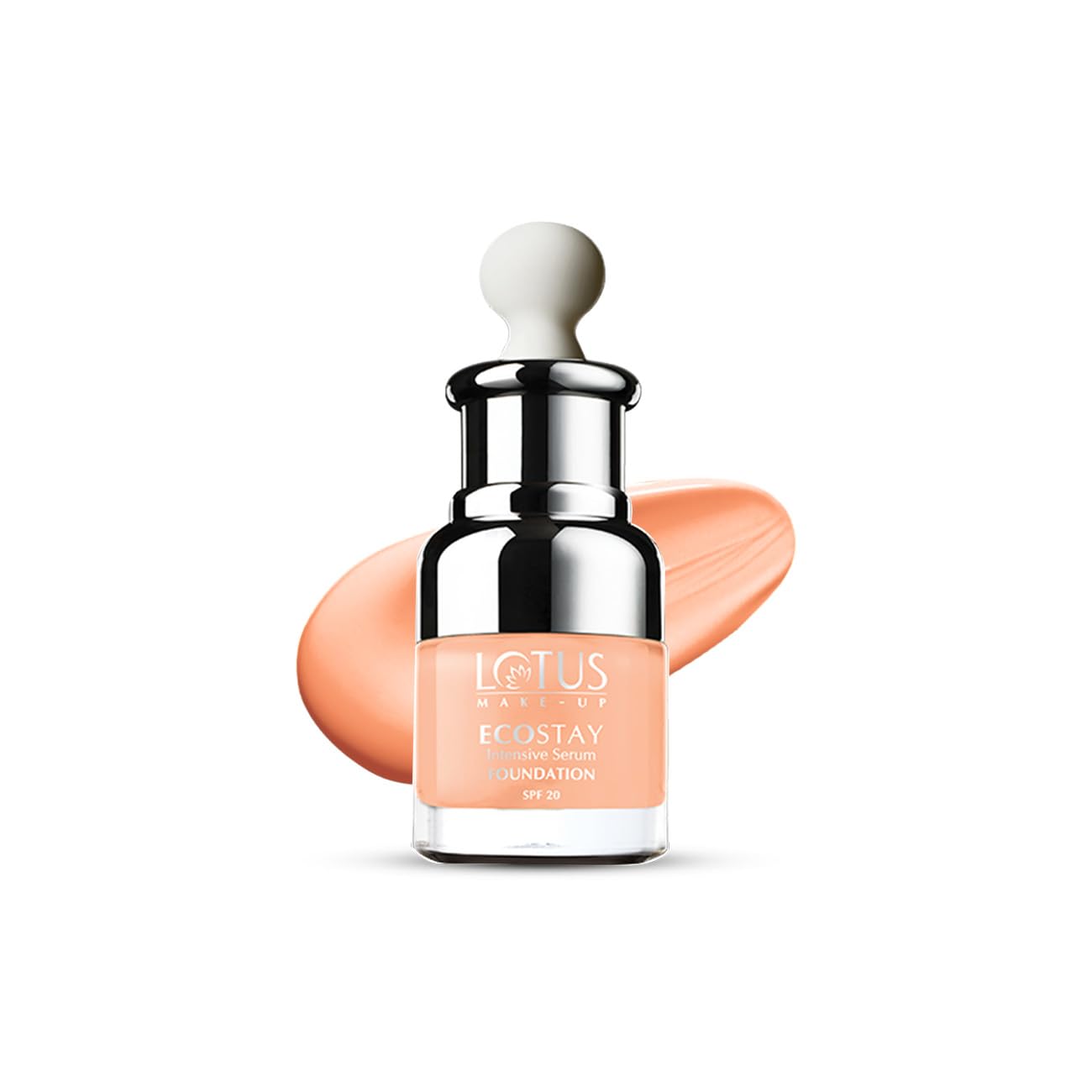 Lotus Makeup Ecostay Intensive Serum Foundation Vanilla | For all Skin Types | Hydrating | Weightless Formula | 20ml