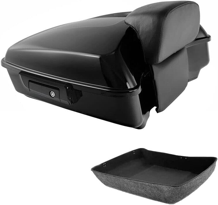 TCMT - Respaldo de viaje modificado con contenedor para paquetes, el soporte es adecuado para la Harley Street Road Glide de 2014 a 2020