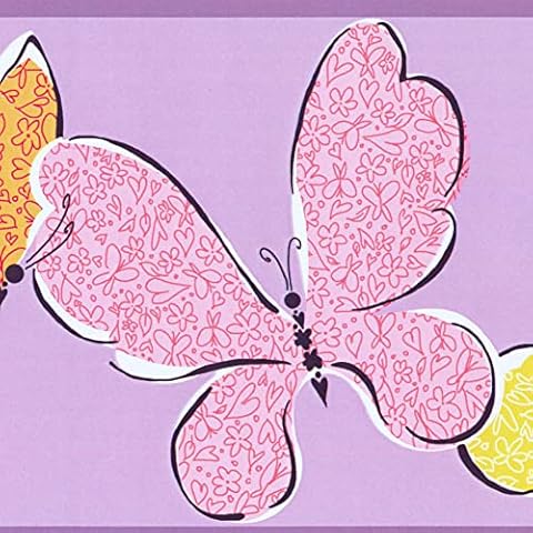 Concord Wallcoverings Butterflies Wallpaper Border Cover
