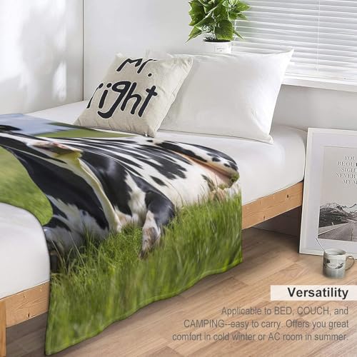 Couverture canapé vache flannel plaid doux pour cocooning - 7