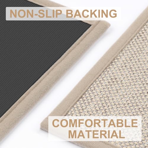 LEKEEPGO Tappeto Cucina Antiscivolo Lavabile 43x150cm, Assorbente Tappetino Tappeti Cucina Lavabile, Tappeto Passatoia per Corridoio, Lavanderia, Torta Corritore, Beige - immagine 6